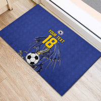 Custom Bosnia and Herzegovina Football 2026 Rubber Doormat Blue Dragon National Pride