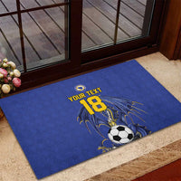 Custom Bosnia and Herzegovina Football 2026 Rubber Doormat Blue Dragon National Pride