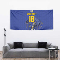 Custom Bosnia and Herzegovina Football 2026 Tapestry Blue Dragon National Pride