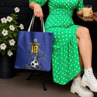 Custom Bosnia and Herzegovina Football 2026 Tote Bag Blue Dragon National Pride