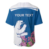 Personalized Greenland National Day Baseball Jersey Polar Bear With Dwarf Fireweed