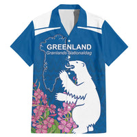 Personalized Greenland National Day Family Matching Mermaid Dress and Hawaiian Shirt Polar Bear With Dwarf Fireweed