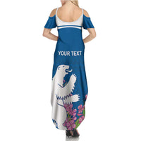 Personalized Greenland National Day Family Matching Summer Maxi Dress and Hawaiian Shirt Polar Bear With Dwarf Fireweed