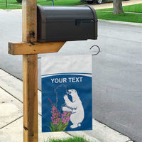 Personalized Greenland National Day Garden Flag Polar Bear With Dwarf Fireweed