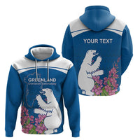 Personalized Greenland National Day Hoodie Polar Bear With Dwarf Fireweed