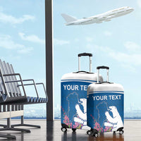 Personalized Greenland National Day Luggage Cover Polar Bear With Dwarf Fireweed