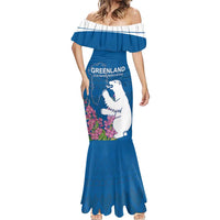 Personalized Greenland National Day Mermaid Dress Polar Bear With Dwarf Fireweed