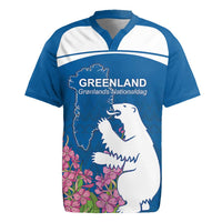Personalized Greenland National Day Rugby Jersey Polar Bear With Dwarf Fireweed
