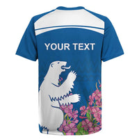 Personalized Greenland National Day Rugby Jersey Polar Bear With Dwarf Fireweed