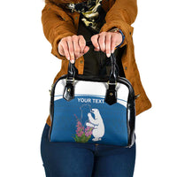 Personalized Greenland National Day Shoulder Handbag Polar Bear With Dwarf Fireweed
