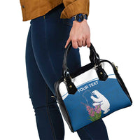 Personalized Greenland National Day Shoulder Handbag Polar Bear With Dwarf Fireweed