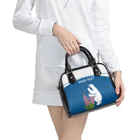 Personalized Greenland National Day Shoulder Handbag Polar Bear With Dwarf Fireweed