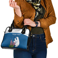 Personalized Greenland National Day Shoulder Handbag Polar Bear With Dwarf Fireweed