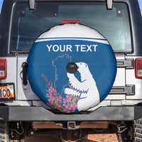 Personalized Greenland National Day Spare Tire Cover Polar Bear With Dwarf Fireweed
