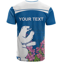 Personalized Greenland National Day T Shirt Polar Bear With Dwarf Fireweed