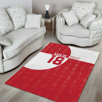 Custom Greenland Football Area Rug Polar-Bamserne Tupilaq Pattern