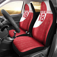 Custom Greenland Football Car Seat Cover Polar-Bamserne Tupilaq Pattern