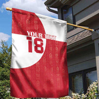 Custom Greenland Football Garden Flag Polar-Bamserne Tupilaq Pattern