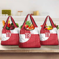 Custom Greenland Football Grocery Bag Polar-Bamserne Tupilaq Pattern