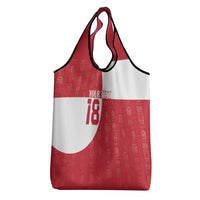 Custom Greenland Football Grocery Bag Polar-Bamserne Tupilaq Pattern