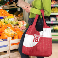 Custom Greenland Football Grocery Bag Polar-Bamserne Tupilaq Pattern