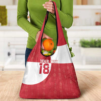 Custom Greenland Football Grocery Bag Polar-Bamserne Tupilaq Pattern