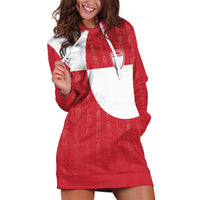 Custom Greenland Football Hoodie Dress Polar-Bamserne Tupilaq Pattern