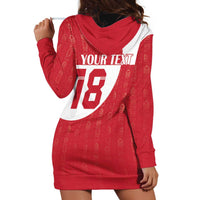 Custom Greenland Football Hoodie Dress Polar-Bamserne Tupilaq Pattern