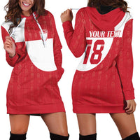 Custom Greenland Football Hoodie Dress Polar-Bamserne Tupilaq Pattern