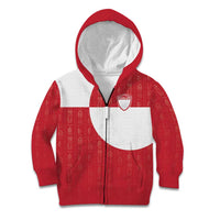 Custom Greenland Football Kid Hoodie Polar-Bamserne Tupilaq Pattern