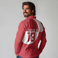 Custom Greenland Football Long Sleeve Polo Shirt Polar-Bamserne Tupilaq Pattern