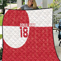 Custom Greenland Football Quilt Polar-Bamserne Tupilaq Pattern