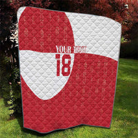 Custom Greenland Football Quilt Polar-Bamserne Tupilaq Pattern