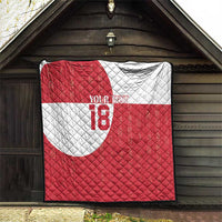 Custom Greenland Football Quilt Polar-Bamserne Tupilaq Pattern