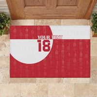 Custom Greenland Football Rubber Doormat Polar-Bamserne Tupilaq Pattern