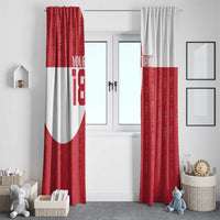 Custom Greenland Football Window Curtain Polar-Bamserne Tupilaq Pattern