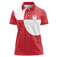 Custom Greenland Football Women Polo Shirt Polar-Bamserne Tupilaq Pattern