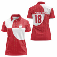 Custom Greenland Football Women Polo Shirt Polar-Bamserne Tupilaq Pattern