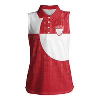 Custom Greenland Football Women Sleeveless Polo Shirt Polar-Bamserne Tupilaq Pattern