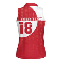 Custom Greenland Football Women Sleeveless Polo Shirt Polar-Bamserne Tupilaq Pattern