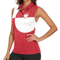 Custom Greenland Football Women Sleeveless Polo Shirt Polar-Bamserne Tupilaq Pattern