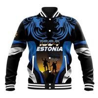 Custom Estonia National Flag Day Baseball Jacket Mu isamaa, mu onn ja room