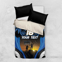 Custom Estonia National Flag Day Bedding Set Mu isamaa, mu onn ja room