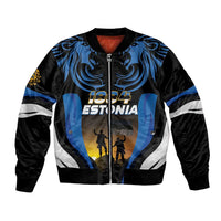 Custom Estonia National Flag Day Bomber Jacket Mu isamaa, mu onn ja room