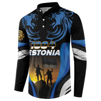 Custom Estonia National Flag Day Button Sweatshirt Mu isamaa, mu onn ja room