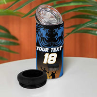 Custom Estonia National Flag Day 4 in 1 Can Cooler Tumbler Mu isamaa, mu onn ja room