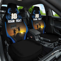 Custom Estonia National Flag Day Car Seat Cover Mu isamaa, mu onn ja room