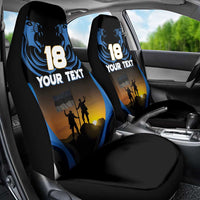 Custom Estonia National Flag Day Car Seat Cover Mu isamaa, mu onn ja room