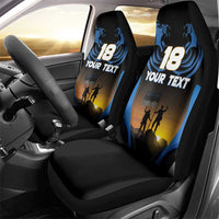 Custom Estonia National Flag Day Car Seat Cover Mu isamaa, mu onn ja room