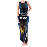 Custom Estonia National Flag Day Family Matching Tank Maxi Dress and Hawaiian Shirt Mu isamaa, mu onn ja room